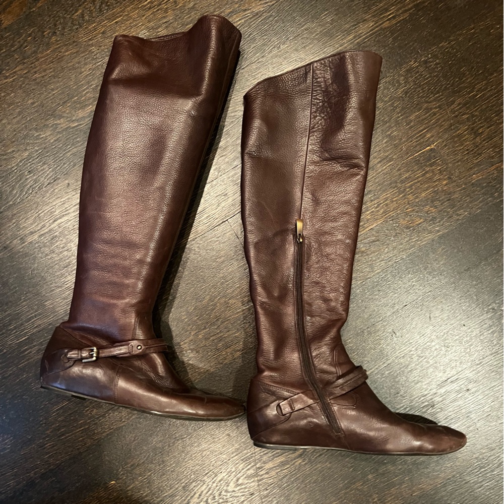 Via spiga brown leather riding boots